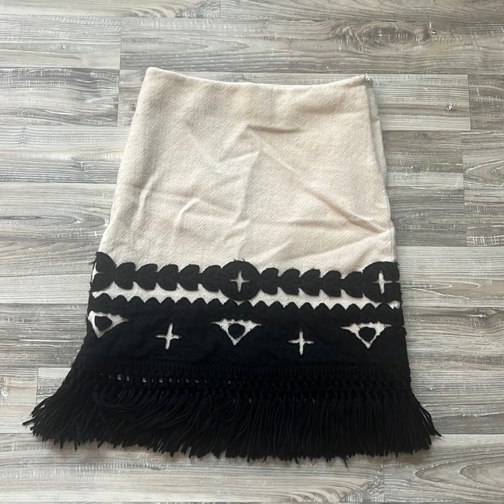 Tory Burch Wool MIDI skirt with fringe